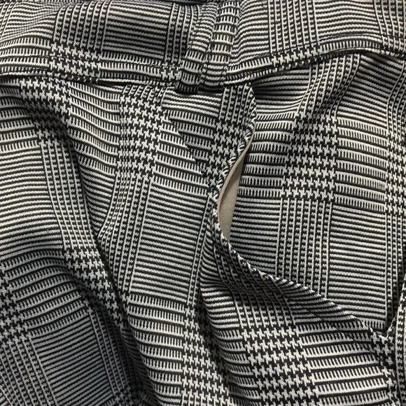 Glen Plaid Shorts High Waist Career Casual Black White Size S/M - Picture 5 of 5